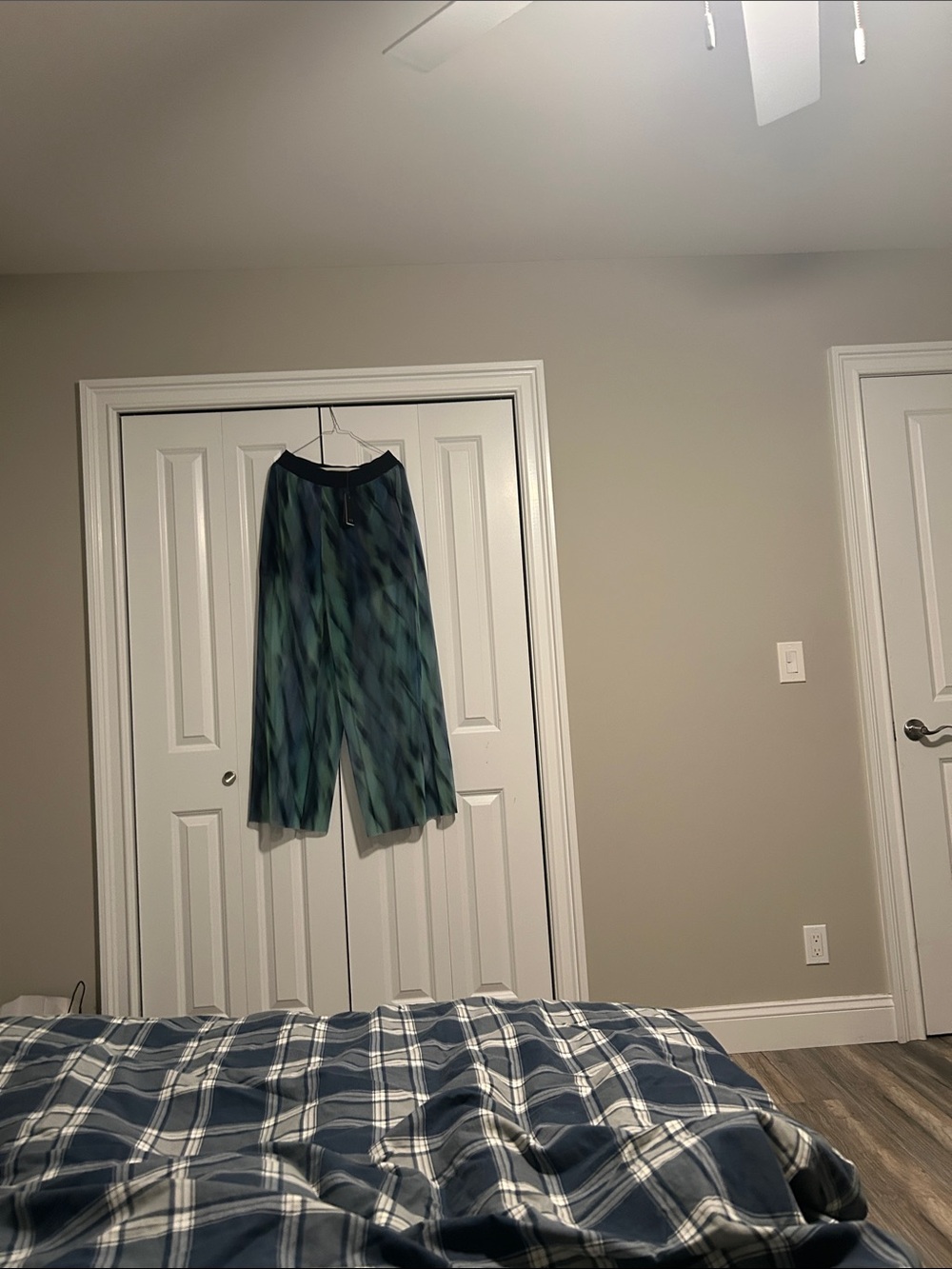 Armani Exchange Teal and Navy Patterned Women's Harem Pants
